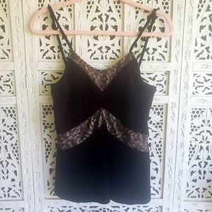 NWOT, Gypsie & Moondust velvet & lace top